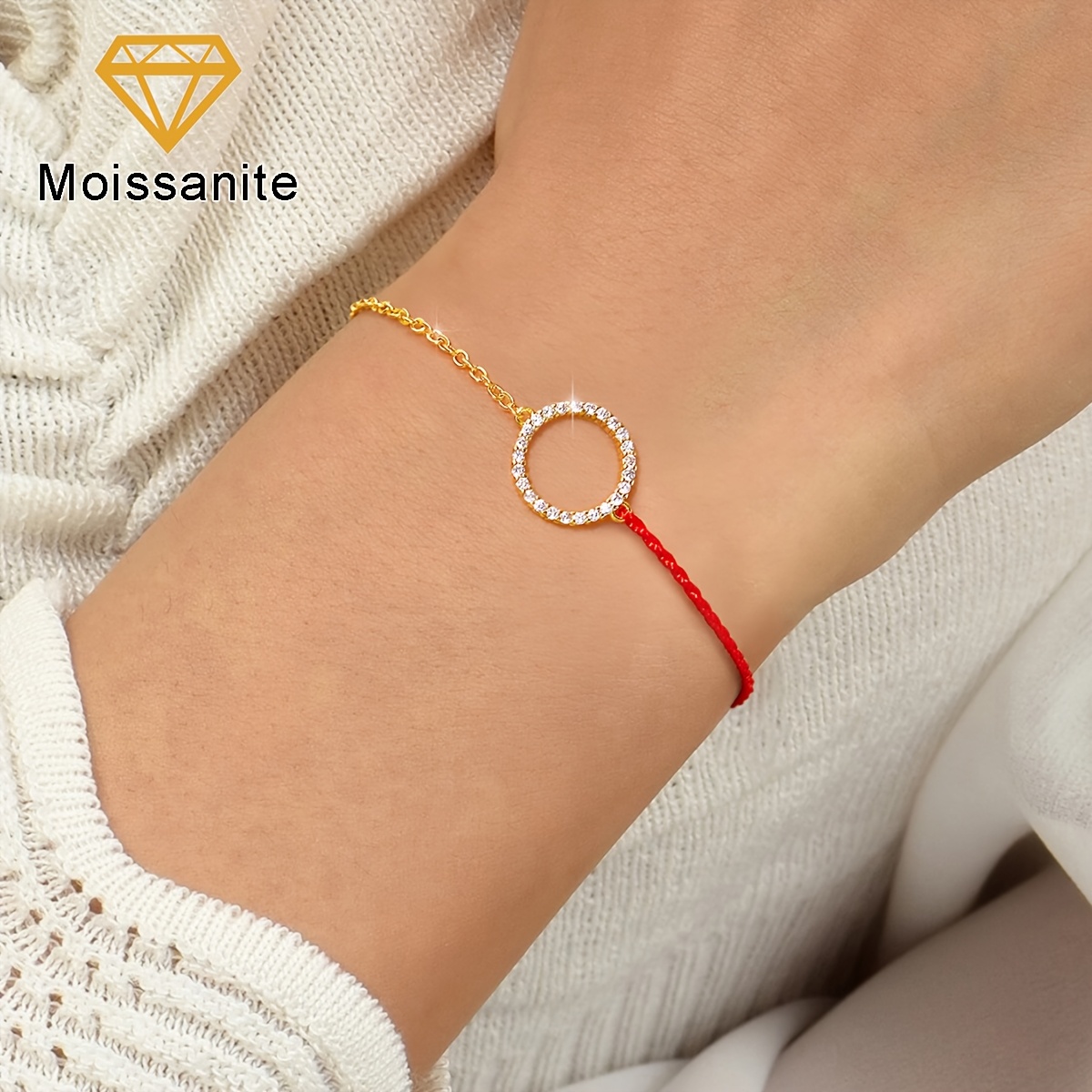 Sparkling Moissanite Bracelet for Women, Elegant Gift